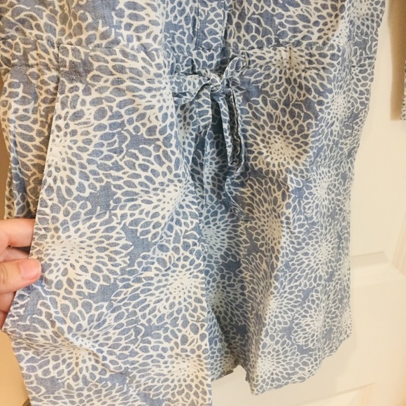 J. Crew Mercantile Blue Chambray Drawstring Romper 4 Small Boho Preppy NWT $90 - Picture 7 of 10